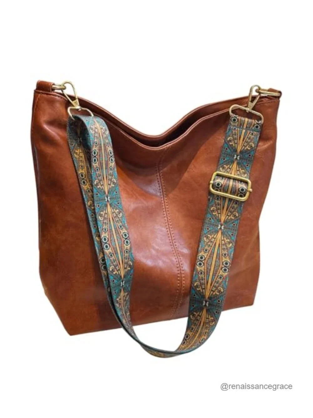 Women's Vegan Leather Hobo Crossbody Bag Adjustable Strap Shoulder Purse Boho